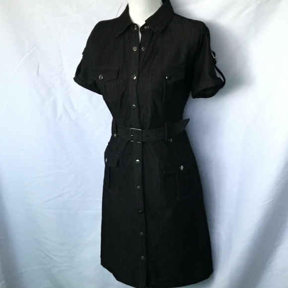 calvin klein military coat dress